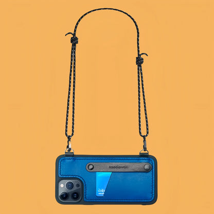 iPhone 14 Case | Leather Strap Crossbody Card